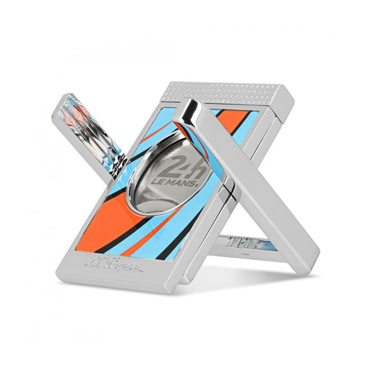 S.T. Dupont Cigar Cutter & Cigar Stand – Le Mans Blue Chrome