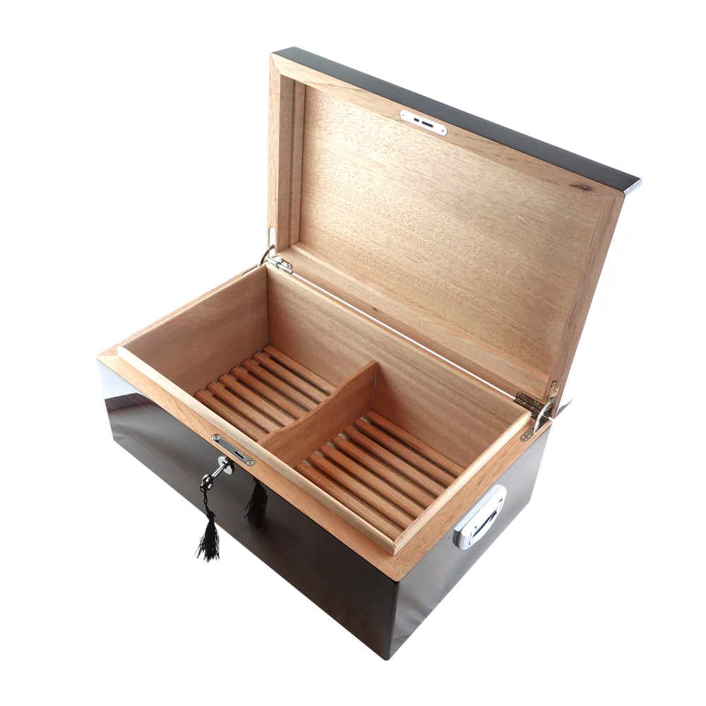 Ebony Finish Cedar-Lined Humidor (Lockable)