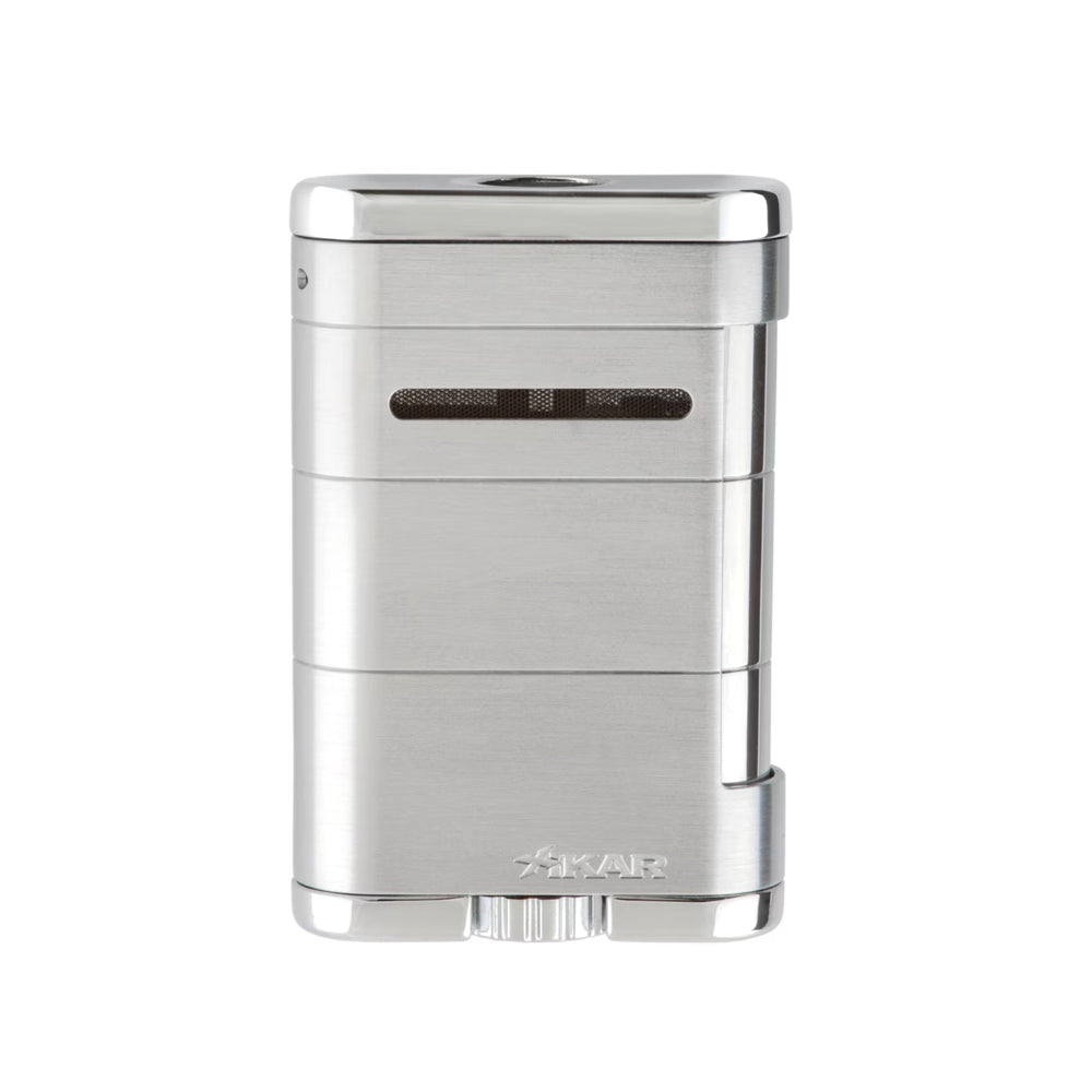 XIKAR Allume Triple Jet Tabletop Torch Lighter Silver