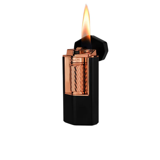 XIKAR Meridian Triple Soft Flame Lighter Black & Rose Gold