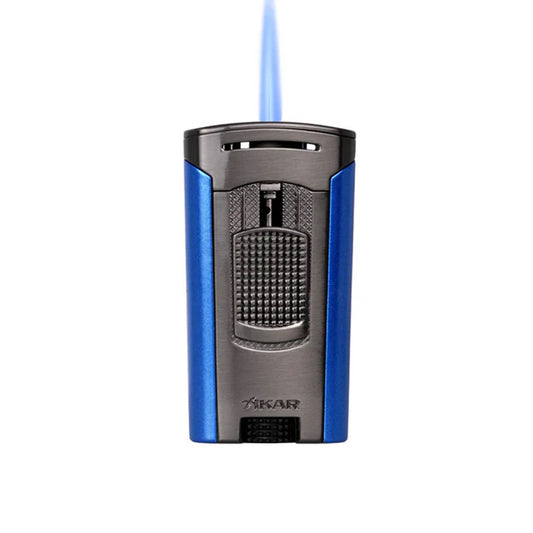 XIKAR Astral Single Jet Lighter Gunmetal & Blue