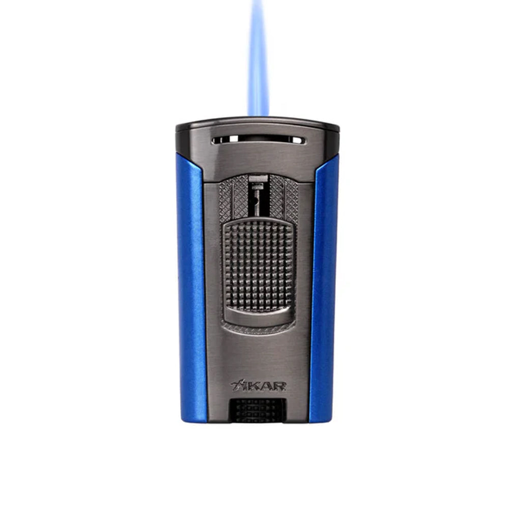 XIKAR Astral Single Jet Lighter Gunmetal & Blue
