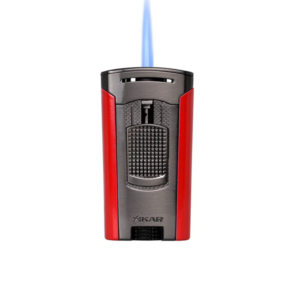 XIKAR Astral Single Jet Lighter Gunmetal & Red