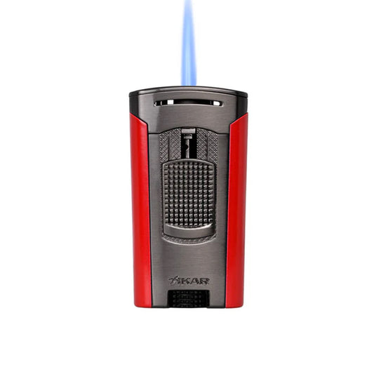 XIKAR Astral Single Jet Lighter Gunmetal & Red