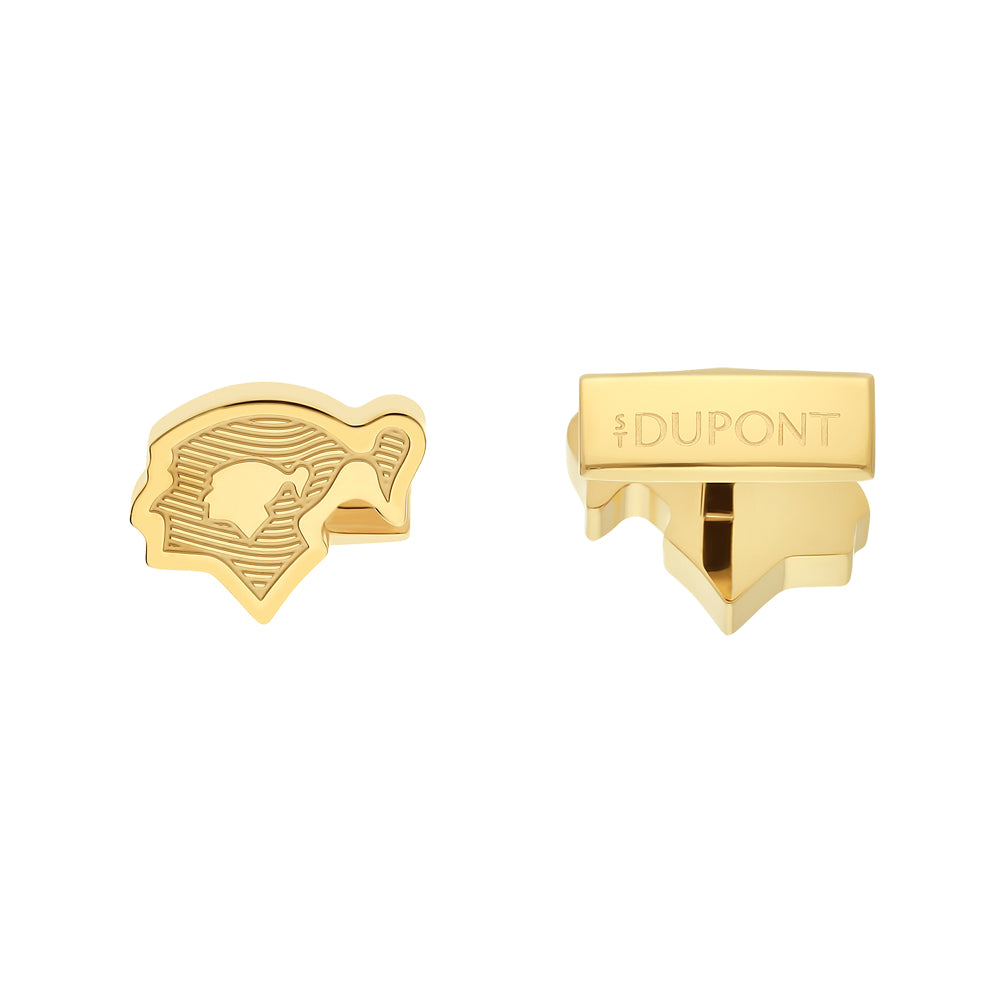 S.T. Dupont Cufflinks Engraved Cohiba 60 Gold