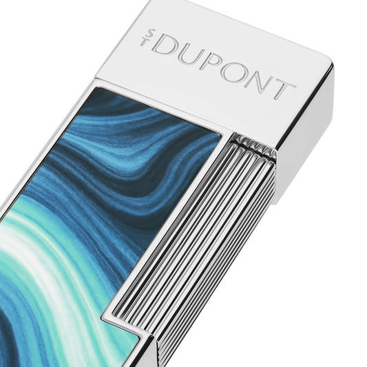 S.T. Dupont Twiggy Lacquered Lighter Géode Blue