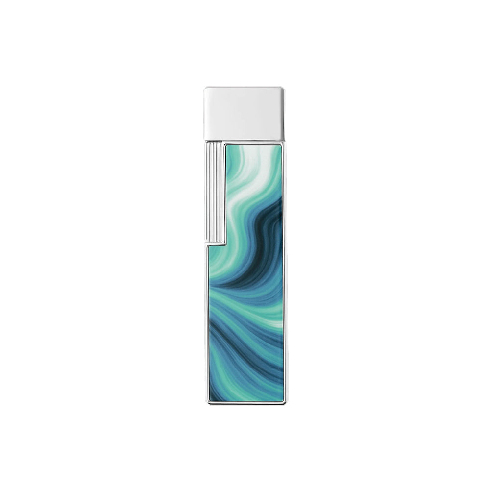 S.T. Dupont Twiggy Lacquered Lighter Géode Blue