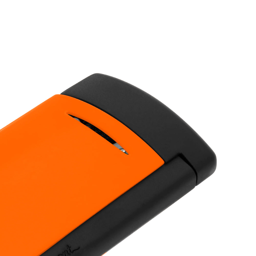 S.T. Dupont Minijet Lacquered Lighter Fluo Neon Orange
