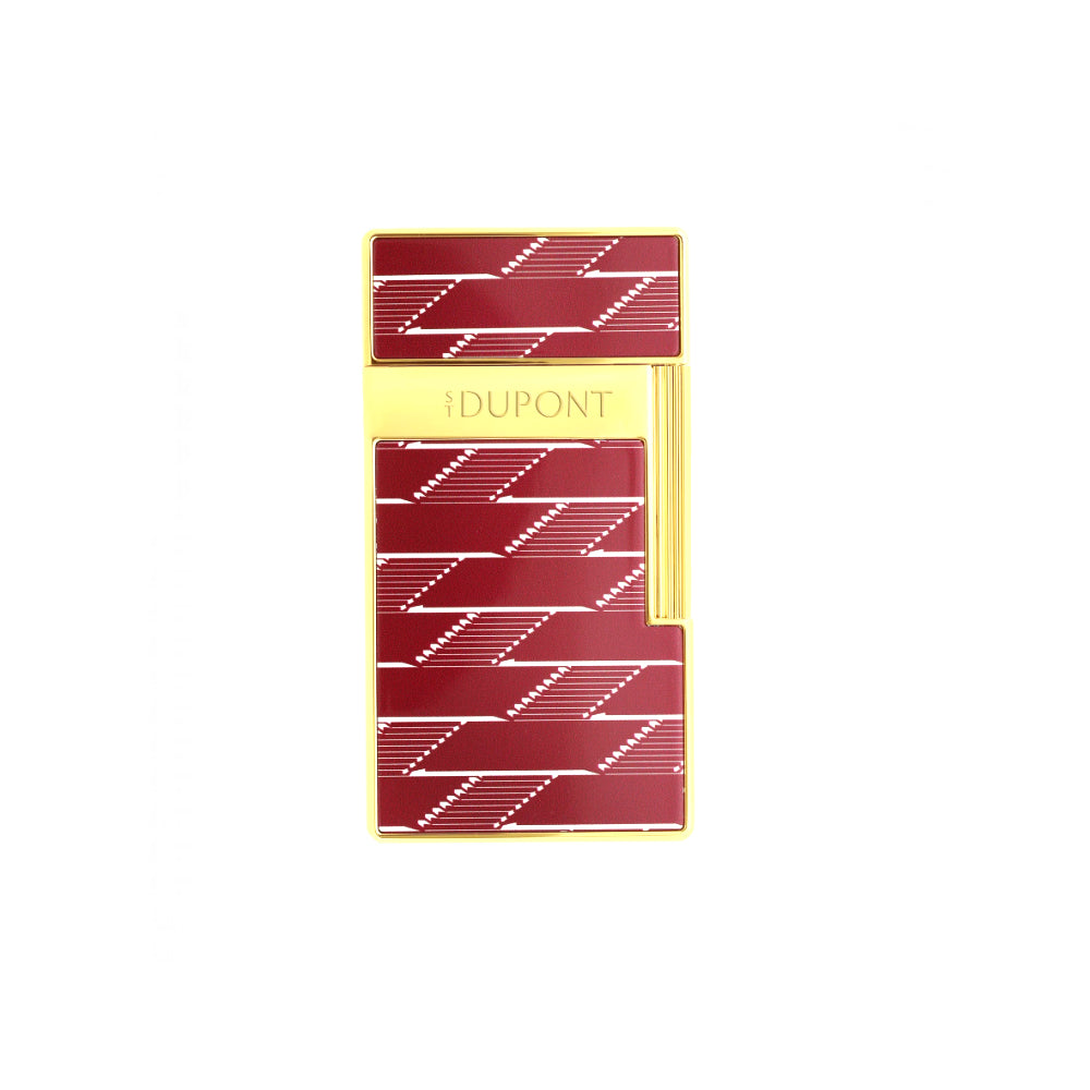S.T. Dupont Biggy Lacquered Lighter – Monogram 1872 Burgundy