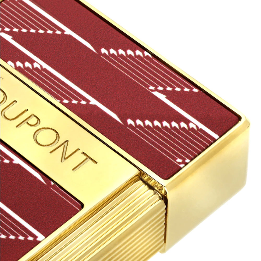 S.T. Dupont Biggy Lacquered Lighter – Monogram 1872 Burgundy