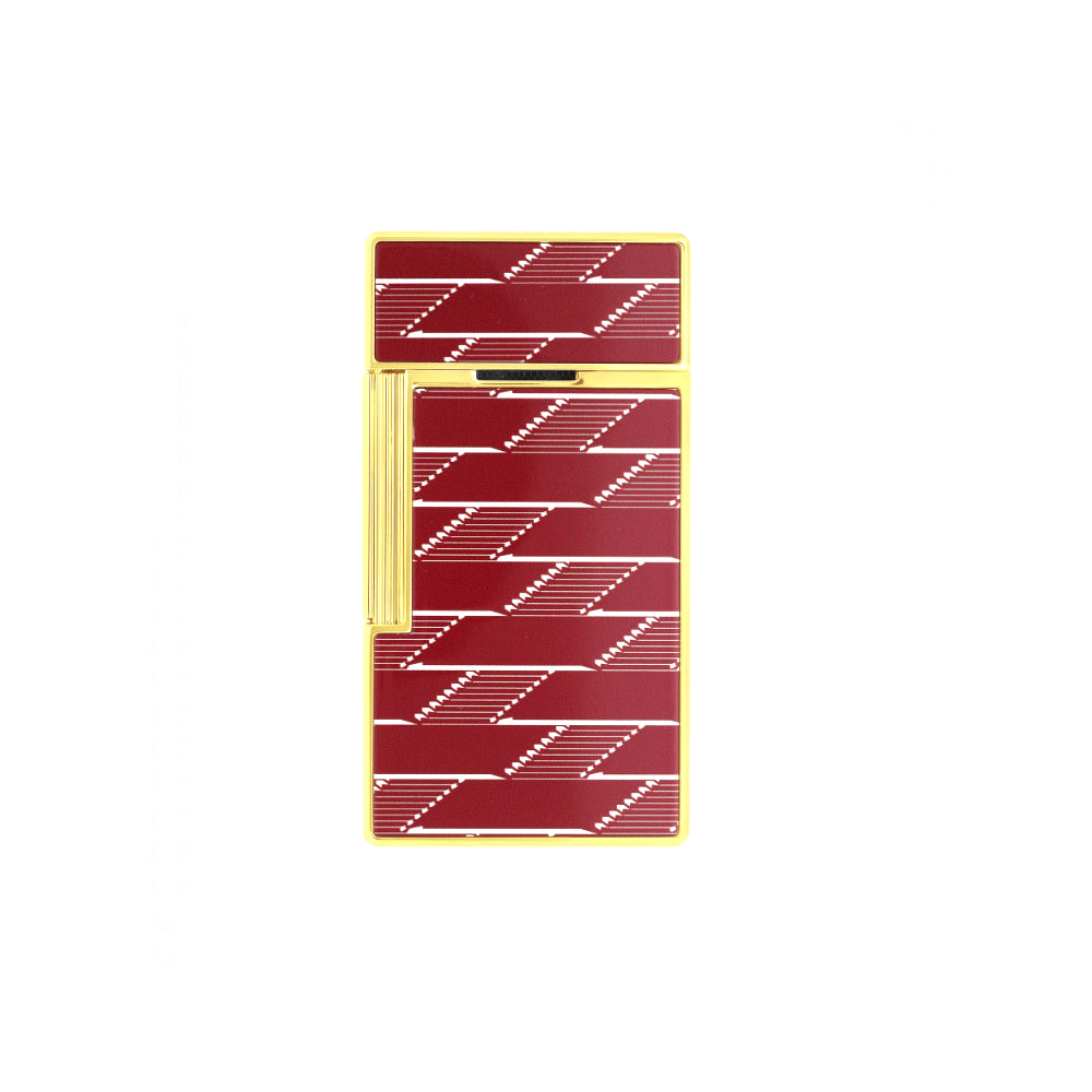 S.T. Dupont Biggy Lacquered Lighter – Monogram 1872 Burgundy