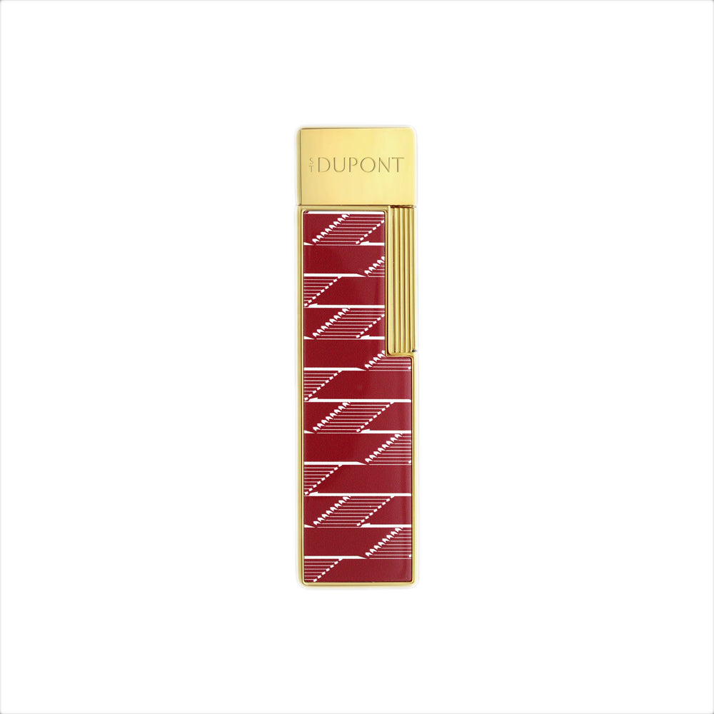 S.T. Dupont Twiggy Lacquered Lighter - Monogram 1872 Burgundy