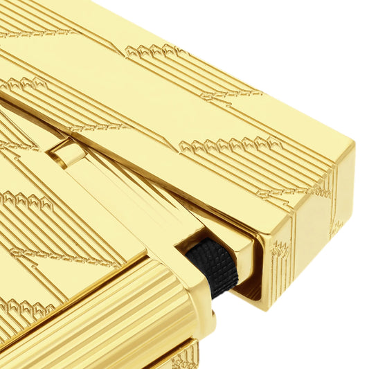 S.T. Dupont Ligne 2 Guilloché Lighter - Monogram 1872 Golden