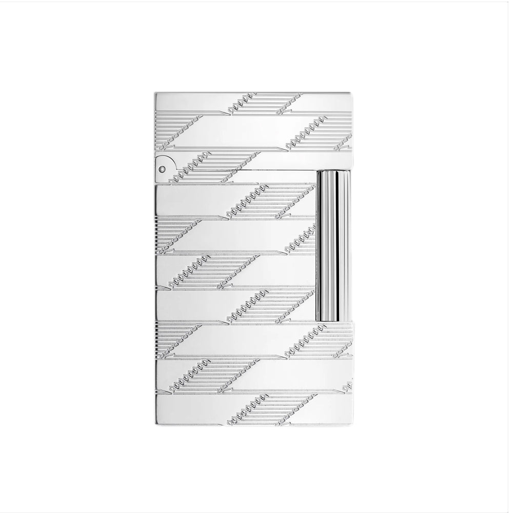 S.T. Dupont Ligne 2 Guilloche Lighter Monogram 1872 Silver