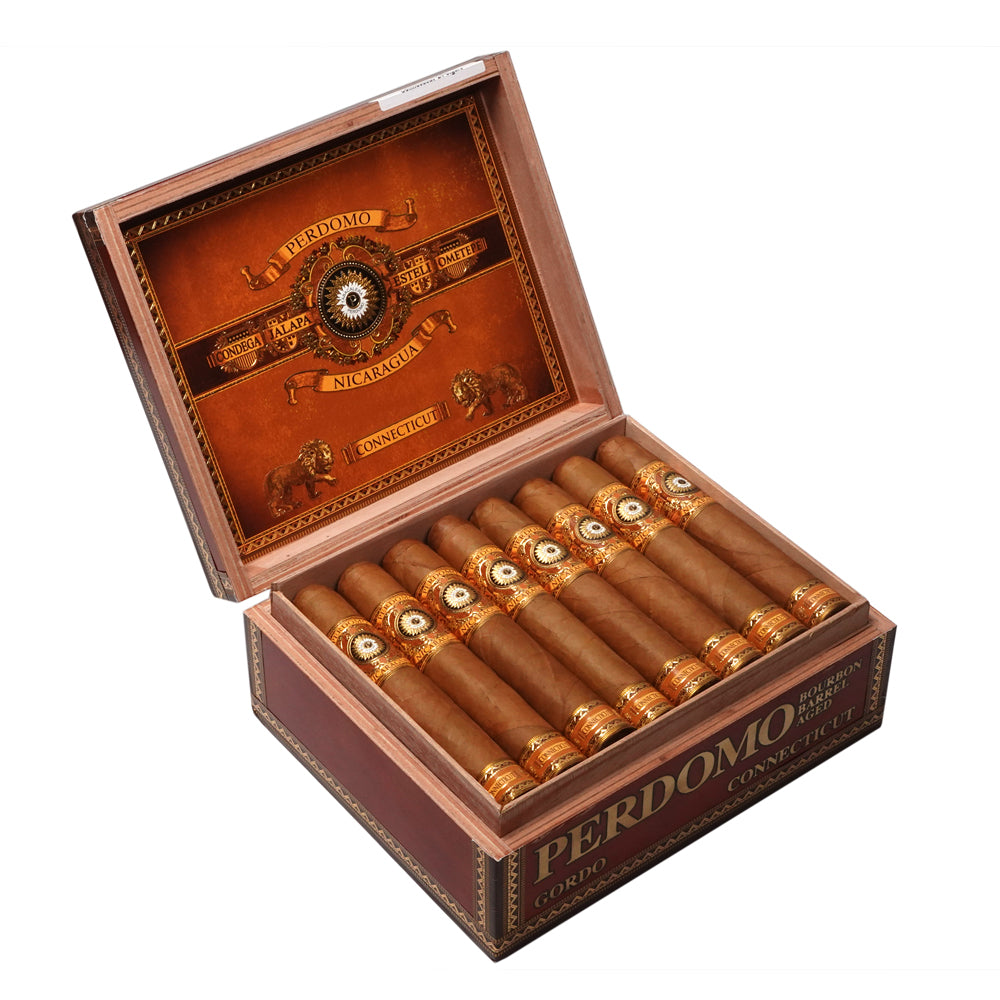Perdomo Nicaragua Bourbon Barrel-Aged Gordo Connecticut Cigars – Box of 24