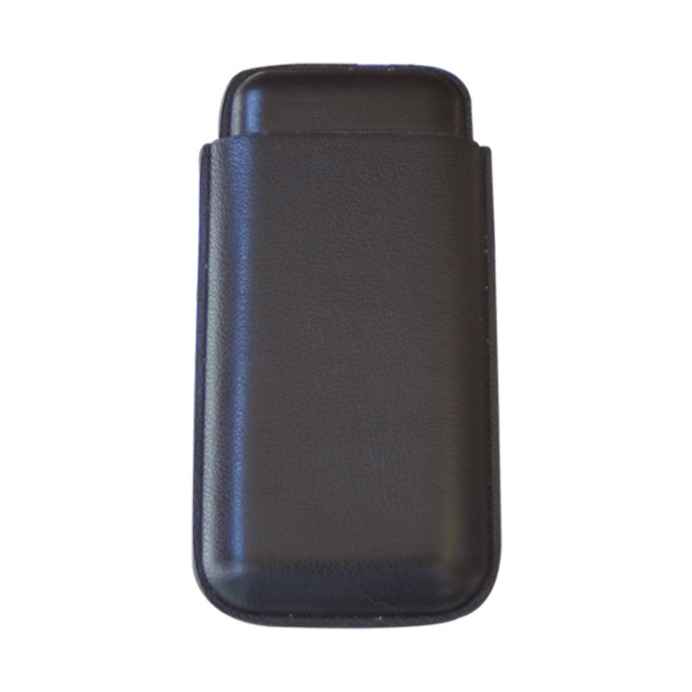 Three-Cigar Leather Case – Black