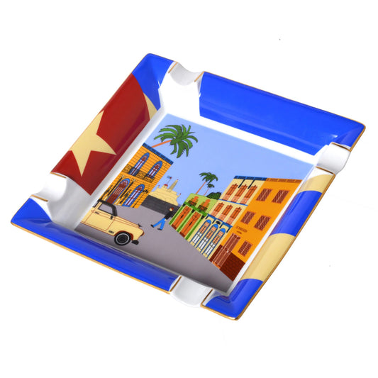 Elie Bleu "Casa Cubana" – Large Porcelain Ashtray