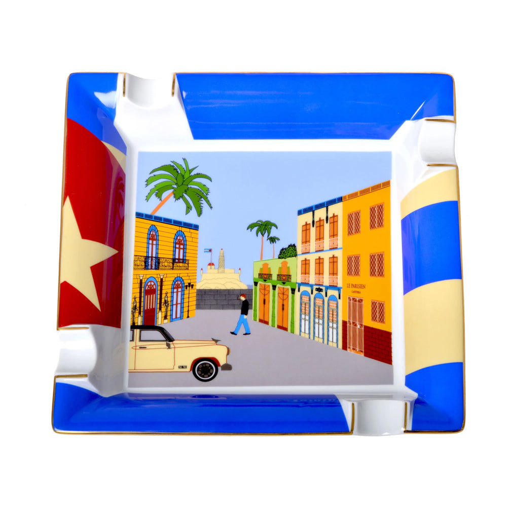 Elie Bleu "Casa Cubana" – Large Porcelain Ashtray