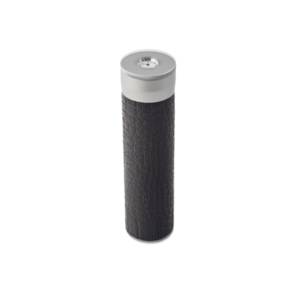 Cigar Tube with Hygrometer – Crocodile Finish