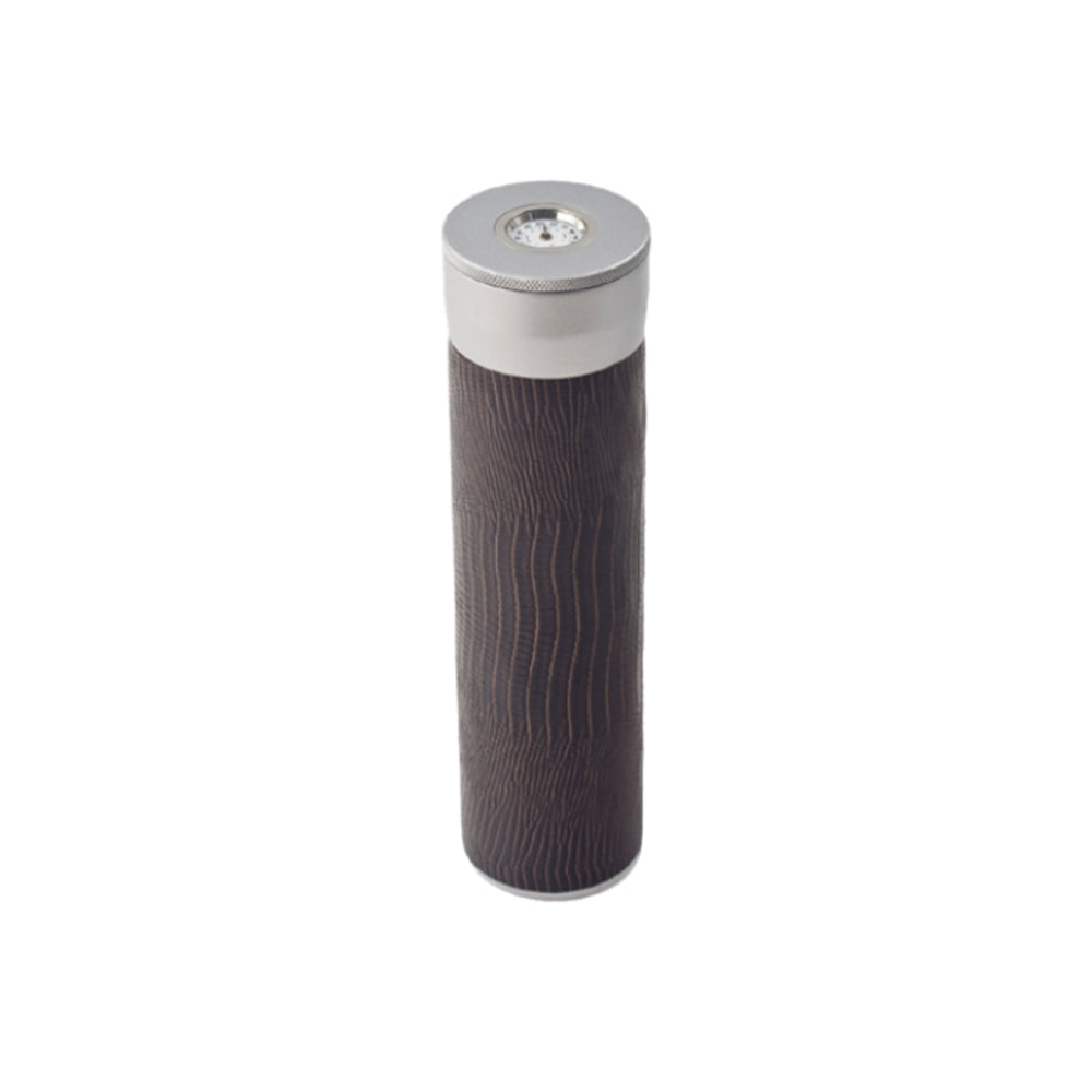 Cigar Tube with Hygrometer – Lizard Finish