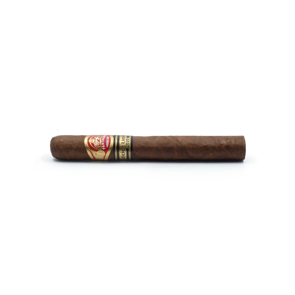 Cigar with a label on a white background