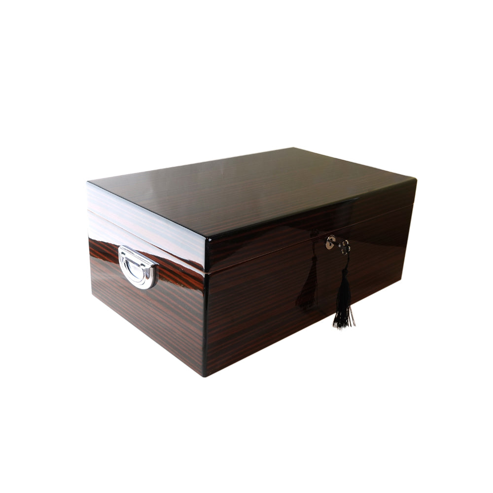 Ebony Finish Cedar-Lined Humidor (Lockable)