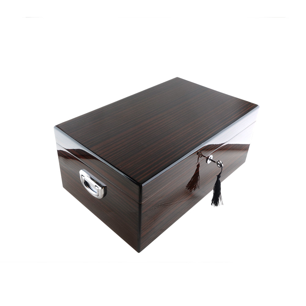 Ebony Finish Cedar-Lined Humidor (Lockable)