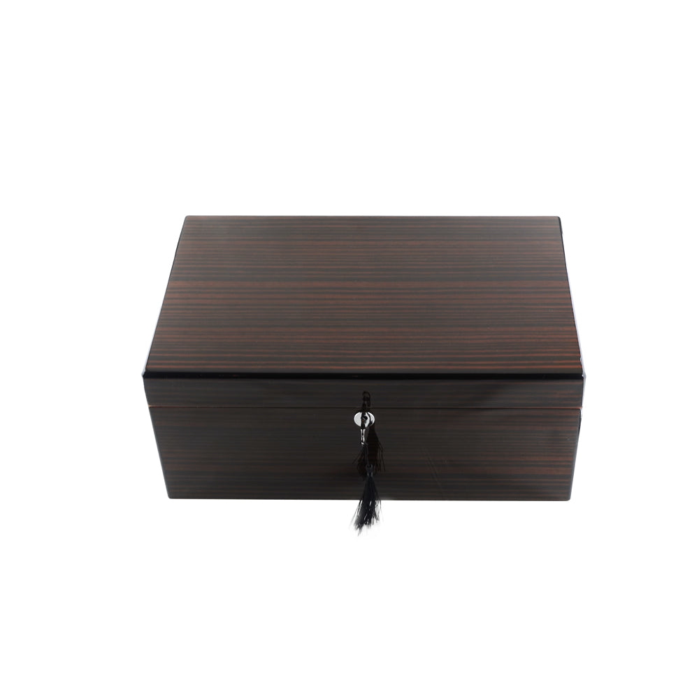 Ebony Finish Cedar-Lined Humidor (Lockable)