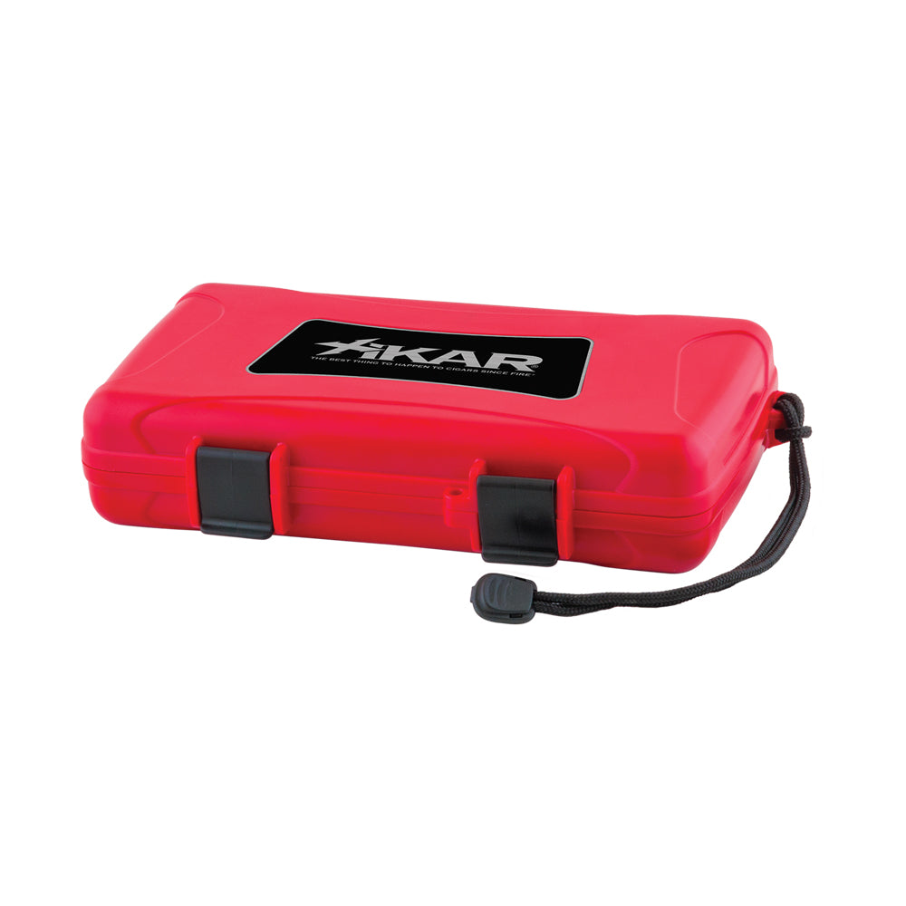 XIKAR 5 Cigar Travel Case – Red