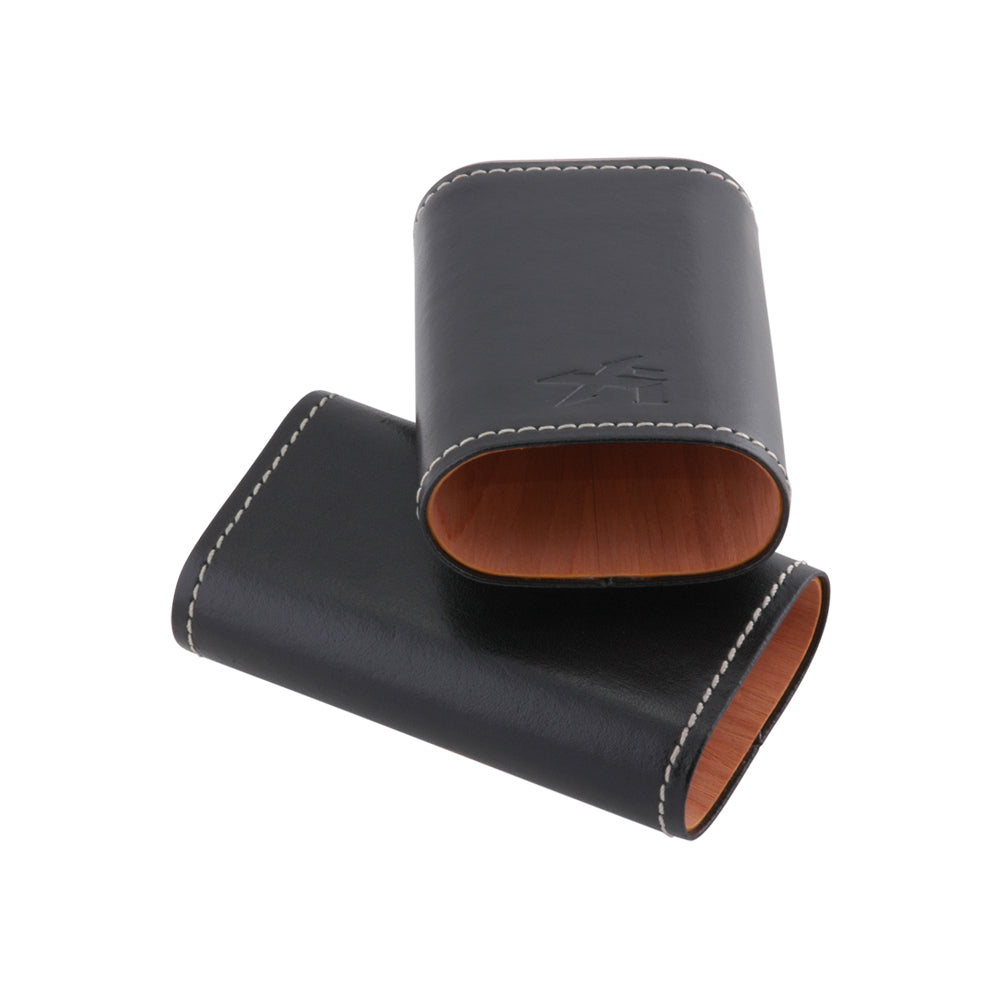 XIKAR Envoy Leather 3 Cigar Holder – Black