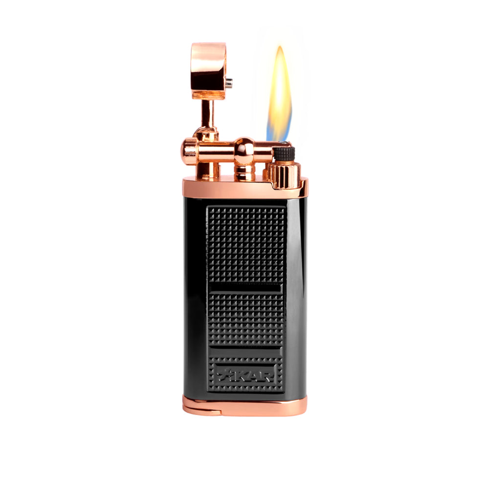 XIKAR Pipeline Soft Flame Pipe Lighter Black & Rose